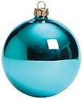 Set 18 3 Opal Glass Ball Christmas Ornament Aqua Blue  