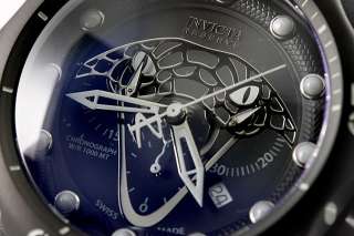   Mens Reserve Venom Viper Swiss Made Chronograph Fangs Band Watch 0972