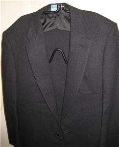 Black Wool 1 Button Evening Jacket Vtg Marx & Haas M 40  
