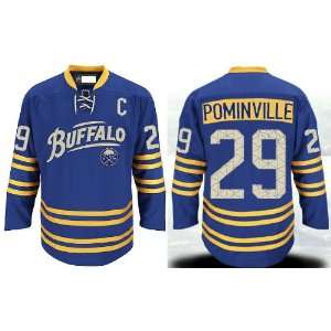 Jason Pominville #29 Buffalo Sabres Third Blue Jersey Hockey Jersey 