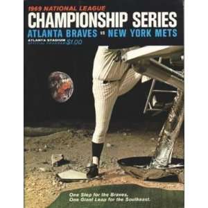  1969 Atlanta Braves Vs. New York Mets Nlcs Program Sports 