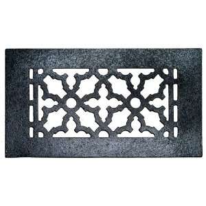   Black 10 x 5 1/2 Cast Iron Decorative Grille with Screw Holes Home