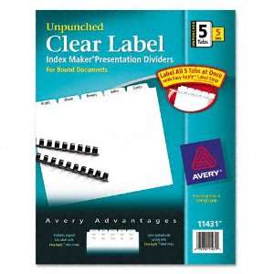   disappear on premium white divider tabs.   Unpunched for use in