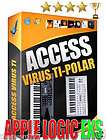 ACCESS VIRUS TI samples FOR APPLE LOGIC EXS 25 GB synth sounds analog 