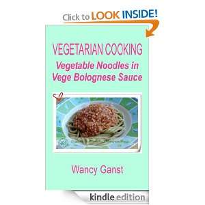 Vegetarian Cooking Vegetable Noodles in Vege Bolognese Sauce 