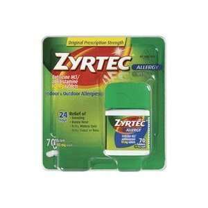  Zyrtec Allergy  70 Tablets(10mg each)(Exp.Date 4/2012 