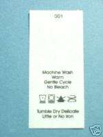 600 Care Labels Your Wording sewing clothing Tags  