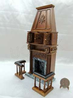 12 Scale Revival Gallery Fireplace For Doll House  