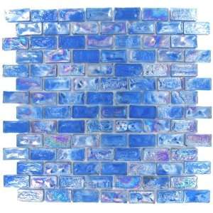 Majesta tiles   1 5/8 x 3/4 seaside glass tile in cornflower blue