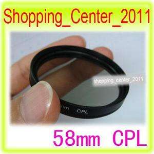 58mm CPL Circular Polarizing Filter fr Lens Canon Nikon  