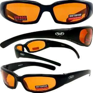  Chicago Foam Padded Sunglasses   SHINY Black Frame 