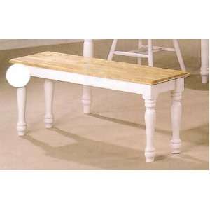  NATURAL AND WHITE SOLID WOOD BENCH
