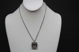   CHANEL Logo Crystal Pendant Necklace Costume Fine Jewelry  