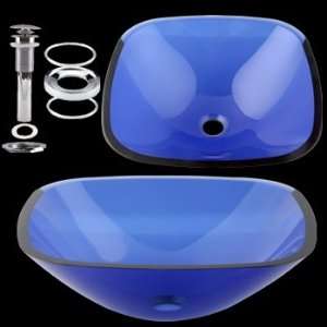  Glass Sinks Blue Glass, Blue Bayou Glass Vessel Sink 