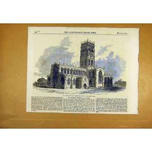  St. GeorgeS Church Doncaster Fire Building Print 1853 