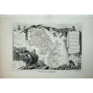    De LIsere 1845 Atlas National France Maps Grenoble