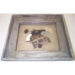  OLD WEST SHADOWBOX GUNFIGHTERS RUSTIC