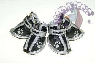 Pooch Boots Black Dog shoes/boot Size 3/M Schnauzers  