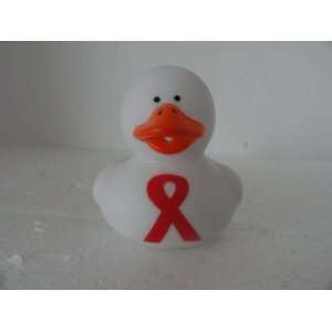  Red Ribbon Rubber Ducky (1 DOZEN)   BULK 