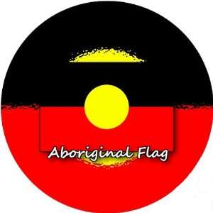    Pack of 12 6cm Square Stickers Aboriginal Flag