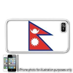 Nepal Flag Apple Iphone 4 4s Case Cover White