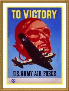US Air Force Army Victory Poster Counted Cross Stitch Chart Free Ship 