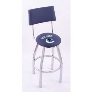  Vancouver Canucks Single Ring Swivel Bar Stool w/ Back 