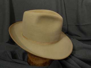Vintage Stetson The Open Road Western Fedora Hat with Diamond Pattern 