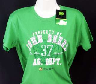 NWT John Deere Ladies AG. DEPT. T Shirt Authentic Green New 5041GR 