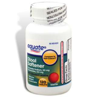 Stool Softener with Laxative120 Tablets Equate  