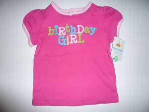 NWT~ Carters Infant Girls S/S BIRTHDAY T Shirt Sz 12 m  