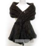 Mink Fur Knitted Cape/Shawl/Stole/Wrap/Poncho/Scarf  