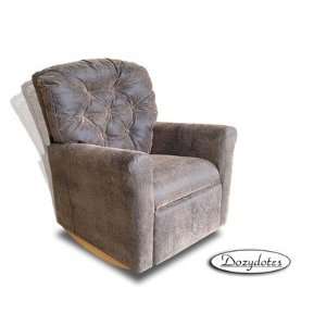   Distressed Brown Leather Like Rocker Kids Recliner Furniture & Decor