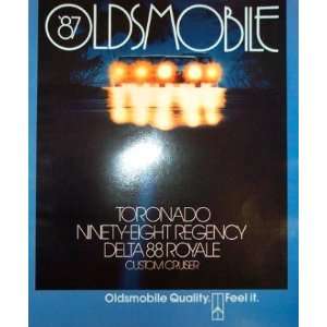  1987 OLDSMOBILE 98 DELTA 88 TORONADO Sales Brochure 