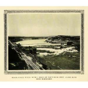  1908 Print Black Eagle Falls Missouri River Montana 