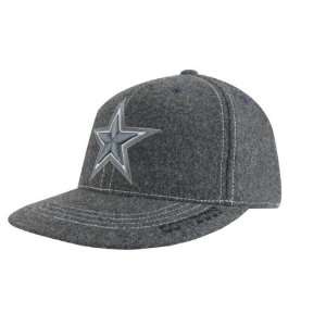 Dallas Cowboys Flex Hat Grey Series Melton Wool Flat Brim Flex Hat 