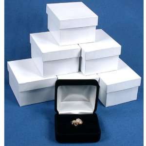   Black Velvet Double Ring Gift Boxes Jewelry Displays