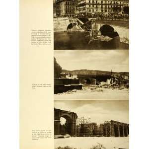  1945 Print Engineer Bridge Doubs River Besancon Langres 