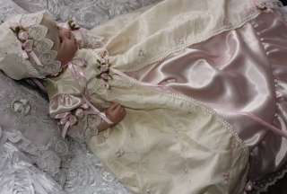 Reborn Baby Victorian Princess Elegance Gown Dress & Bonnet~  