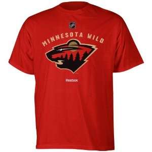 Reebok Minnesota Wild Youth Red Primary Logo T shirt  