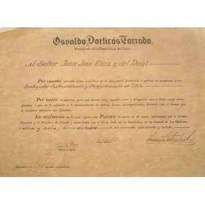  Fidel Castro 1950s Rare Diploma Document Signed 