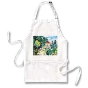  House With Red Roof By Paul Cezanne Apron