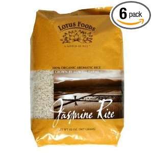 Lotus Foods Organic Jasmine Rice, 32 Ounce (Pack of 6)  