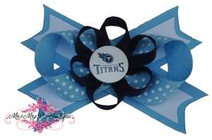 Tennessee Titans Hair Bow on Headband Baby NFL  