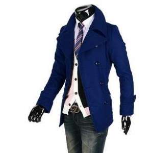 Slim Stylish Double Breasted Wool Coat Jacket M L XL 02  