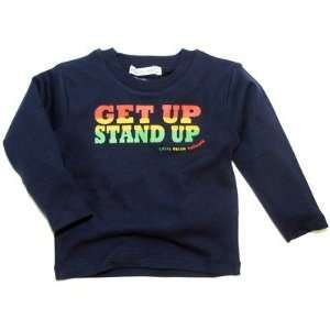   Get Up Stand Up Long Sleeve T shirt in Navy Size 2   3 years Baby
