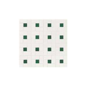   Chloe Pinwheel Mosaics Floor Tile Glass Dots Green Garnet 1in x 1in