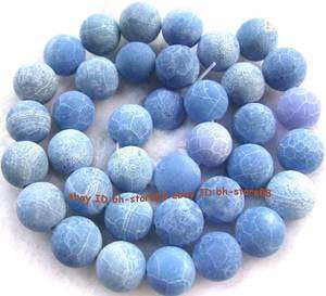 6mm 8mm 10mm light blue Crude Agate Round Gemstone Beads 13.5  