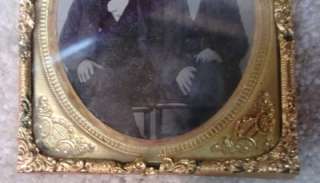 Antique Photo in Gold Foil Embossed Frame  