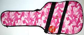 Pink Camo Camouflage Electric Guitar Padded Gig Bagg  